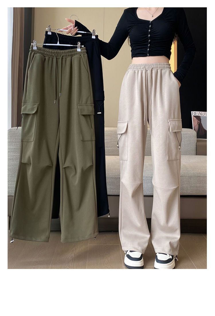 パンツセットアップ カーゴポケット付きリラックスワイドパンツ