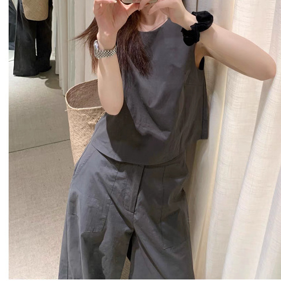 パンツセットアップ ノースリーブゆったりパンツセットアップ