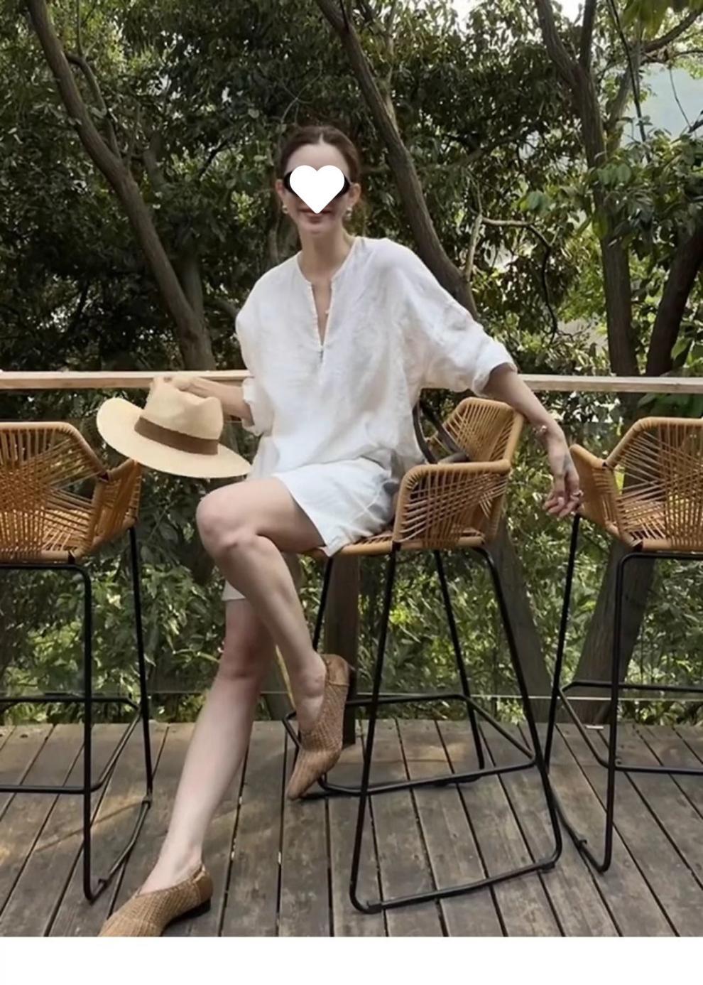 パンツセットアップ 麻混ゆったりワンピースショートパンツ