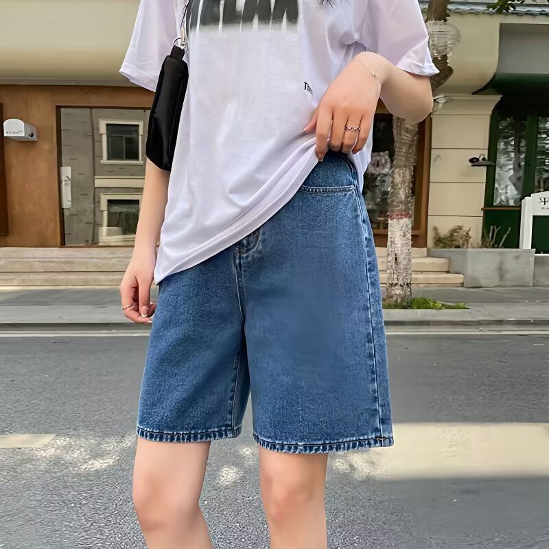 パンツセットアップ こなれ感デニムハーフパンツセットアップ