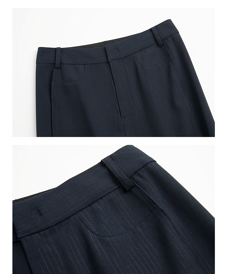パンツセットアップ ストライプ柄ワイドパンツセットアップ