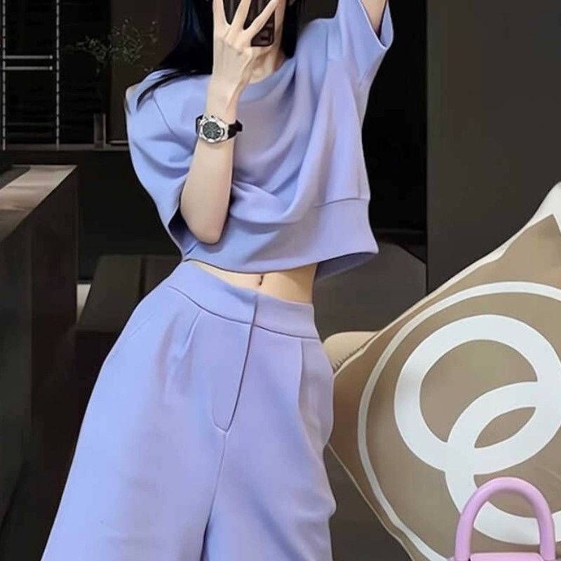 パンツセットアップ ゆったりミニマルセットアップ