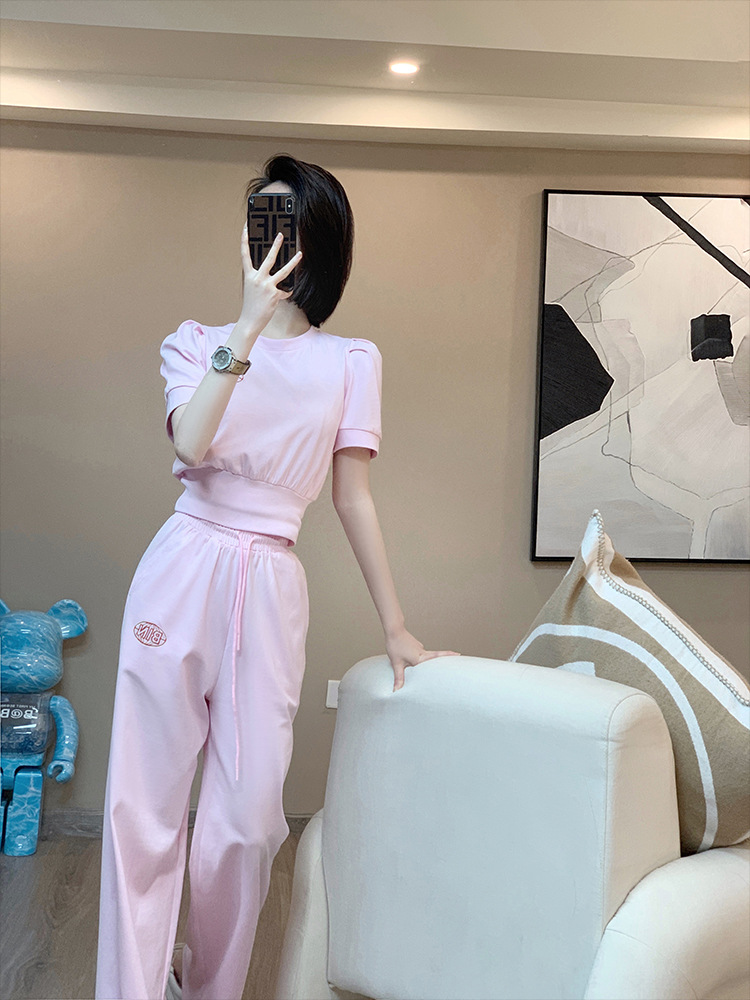 パンツセットアップ やわらか素材ワイドパンツセットアップ