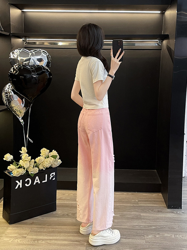 パンツセットアップ ワイド 星柄ハートプリントワイドパンツセット