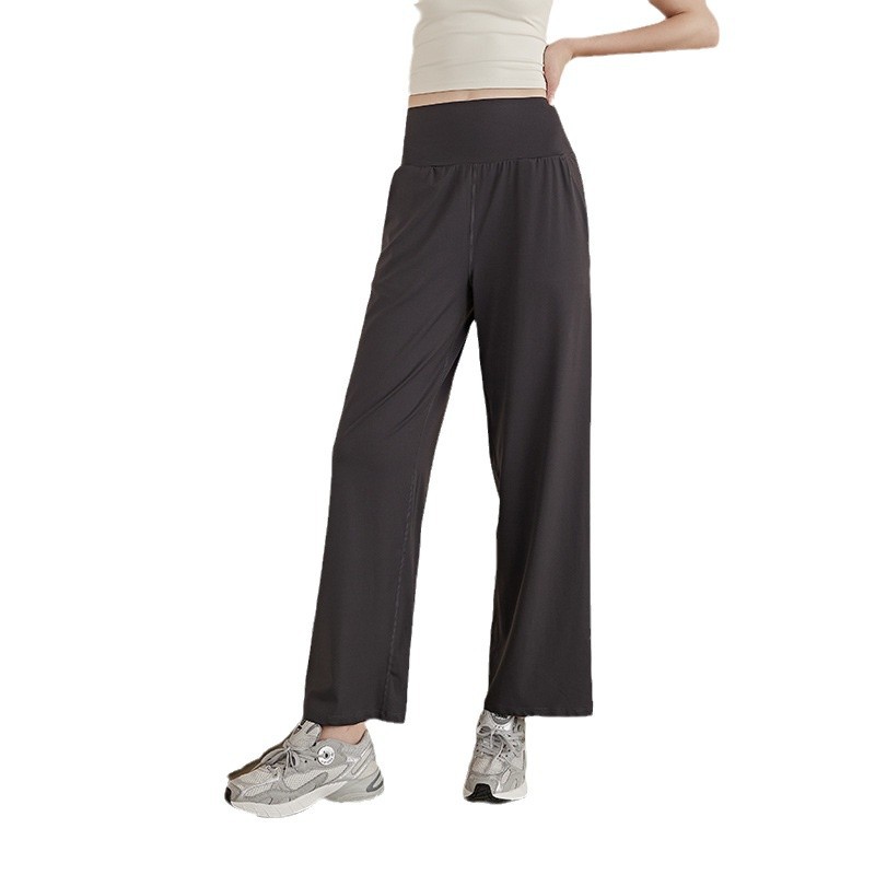 パンツセットアップ ハイウエストストレッチワイドパンツ