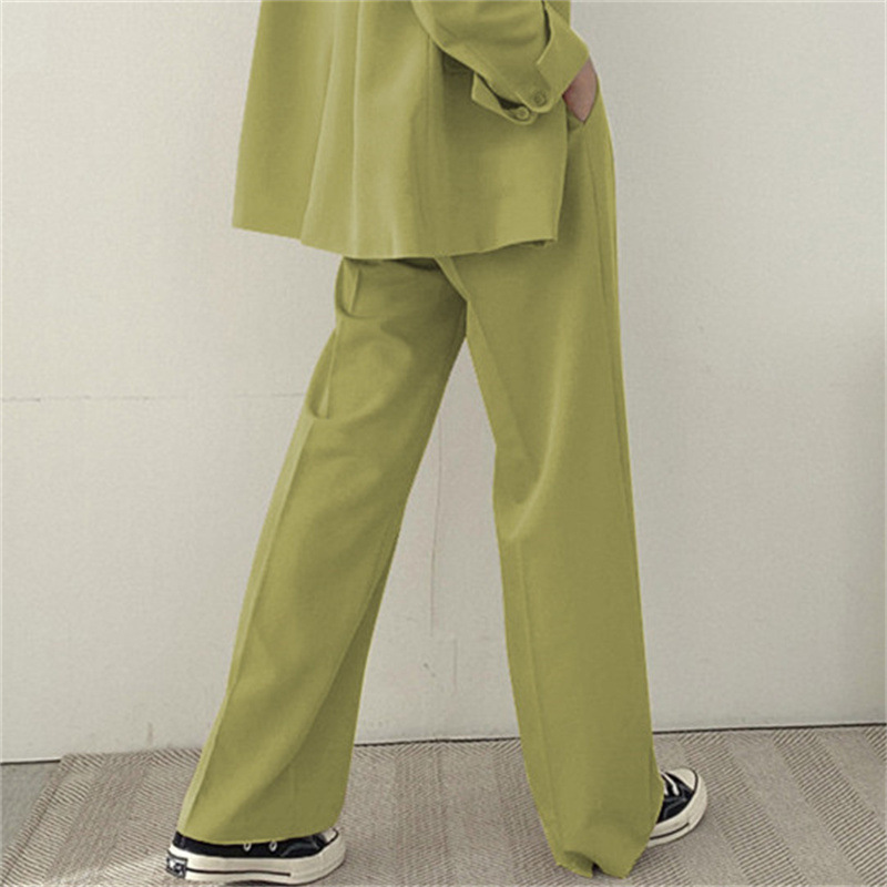 パンツセットアップ 上品フォルムワイドパンツ