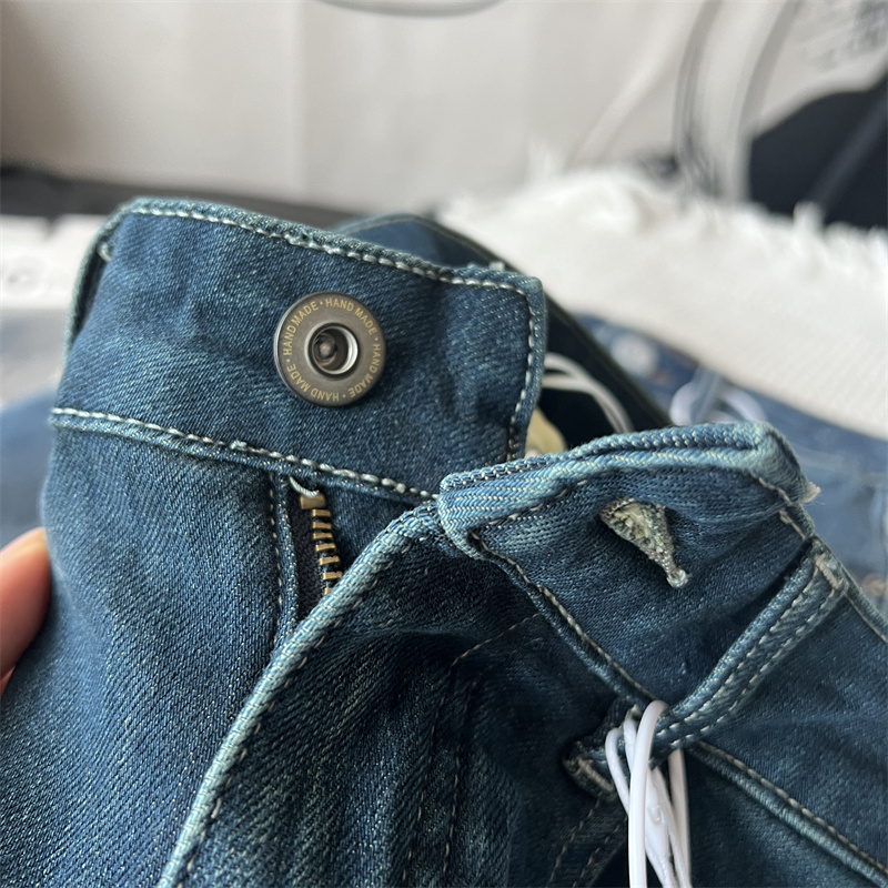 パンツセットアップ ハイウエストワイドデニムパンツ