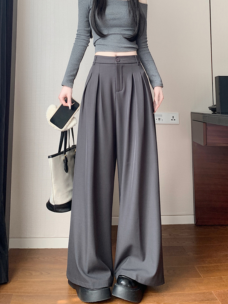 パンツセットアップ 流れるシルエット ワイドパンツ