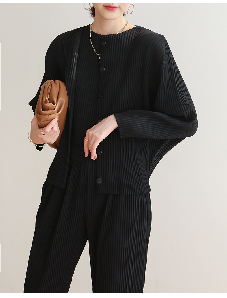 パンツセットアップ プリーツリラックスセットアップ