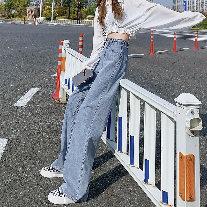 パンツセットアップ ゆったりシルエットデニムパンツ