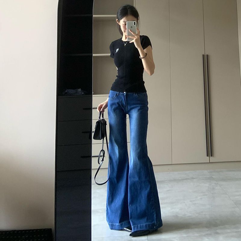 パンツセットアップ トレンド極上フレアワイドデニム