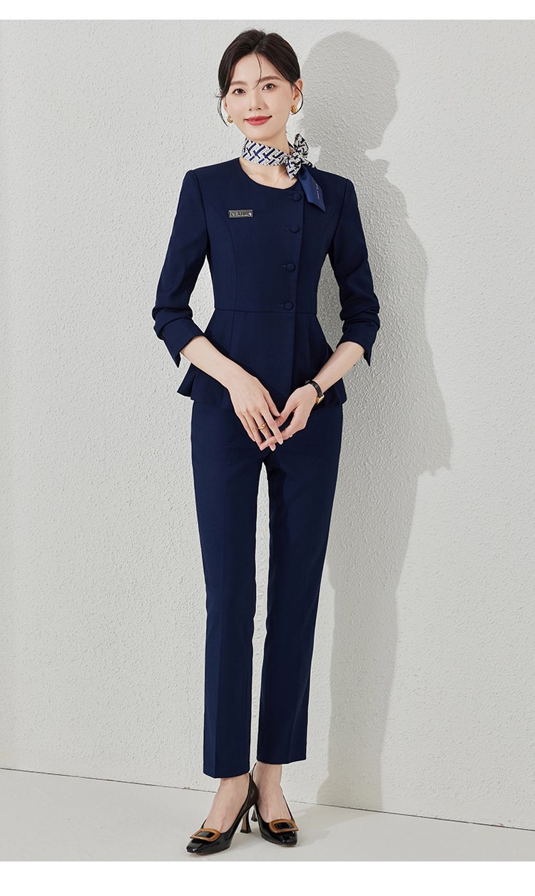 パンツセットアップ 優美ペプラムジャケットセットアップ