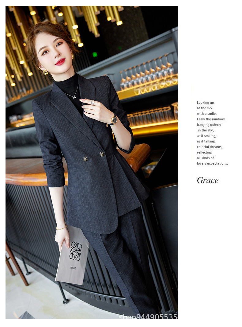 パンツセットアップ ダブルボタンウエストマークジャケットパンツセットアップスーツ