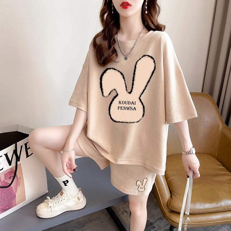 パンツセットアップ ショート うさぎモチーフ パンツセットアップ