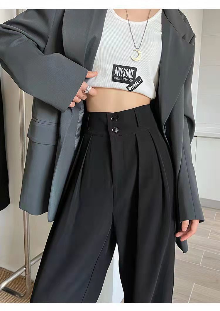 パンツセットアップ ハイウエストワイドパンツセットアップ