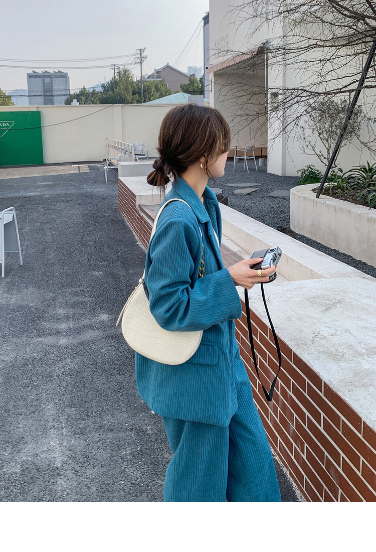 パンツセットアップ コーデュロイワイドパンツセットアップ