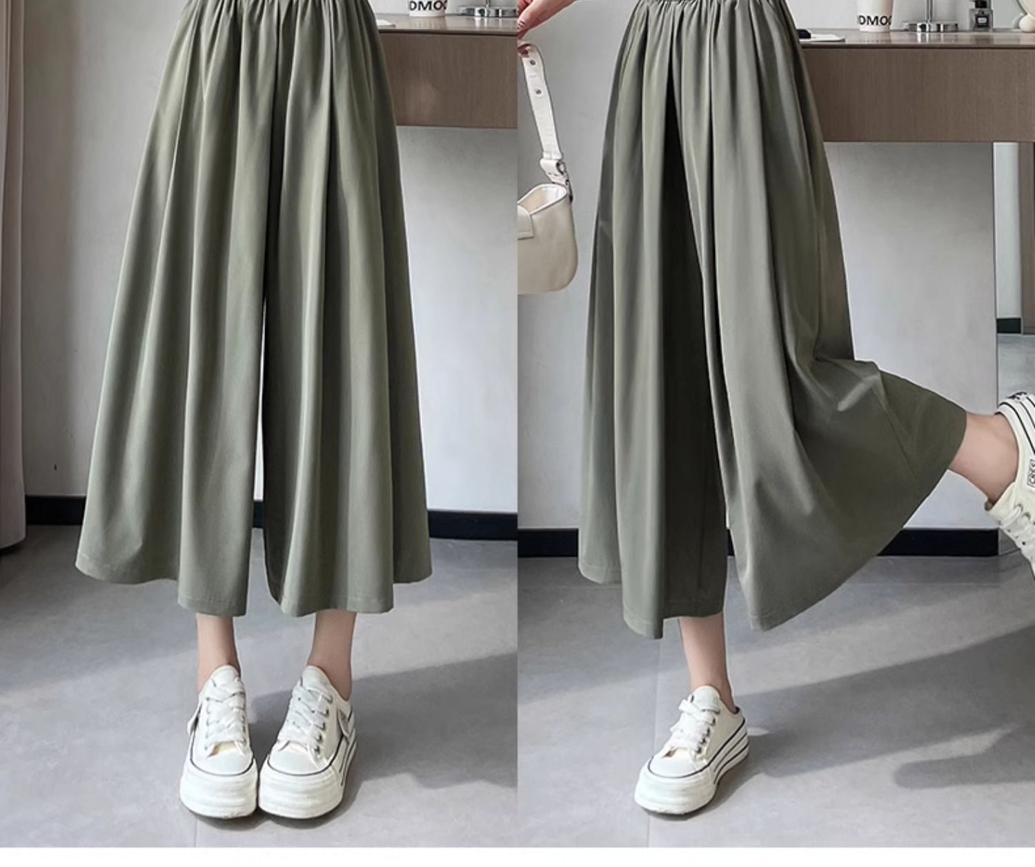 パンツセットアップ ゆったりフレアワイドパンツ