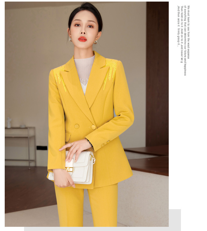 パンツセットアップ 肩飾り輝きパンツセットアップ