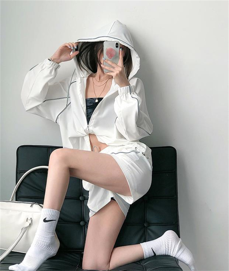 パンツセットアップ 夏用ショートパンツ上下セット フード付きカジュアル運動着