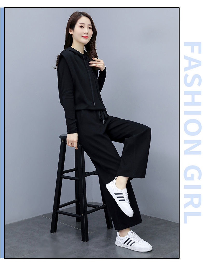 パンツセットアップ フード付きゆったりベストパンツセット