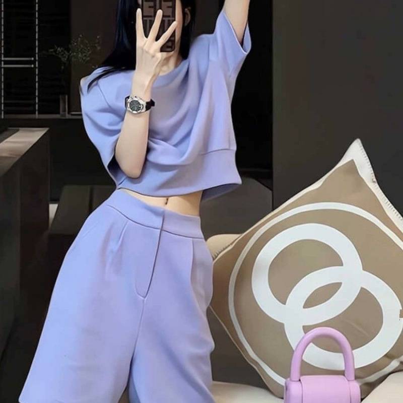 パンツセットアップ ゆったりミニマルセットアップ
