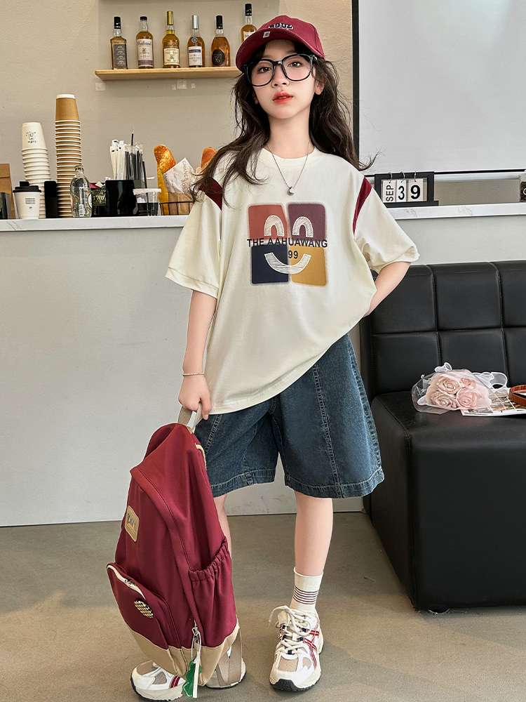パンツセットアップ ショート デザインロゴ ゆるシルエットパンツセット