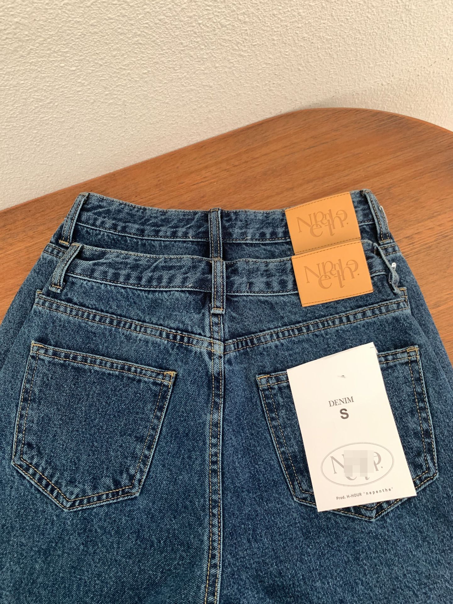 パンツセットアップ ゆったりデニムワイドパンツ