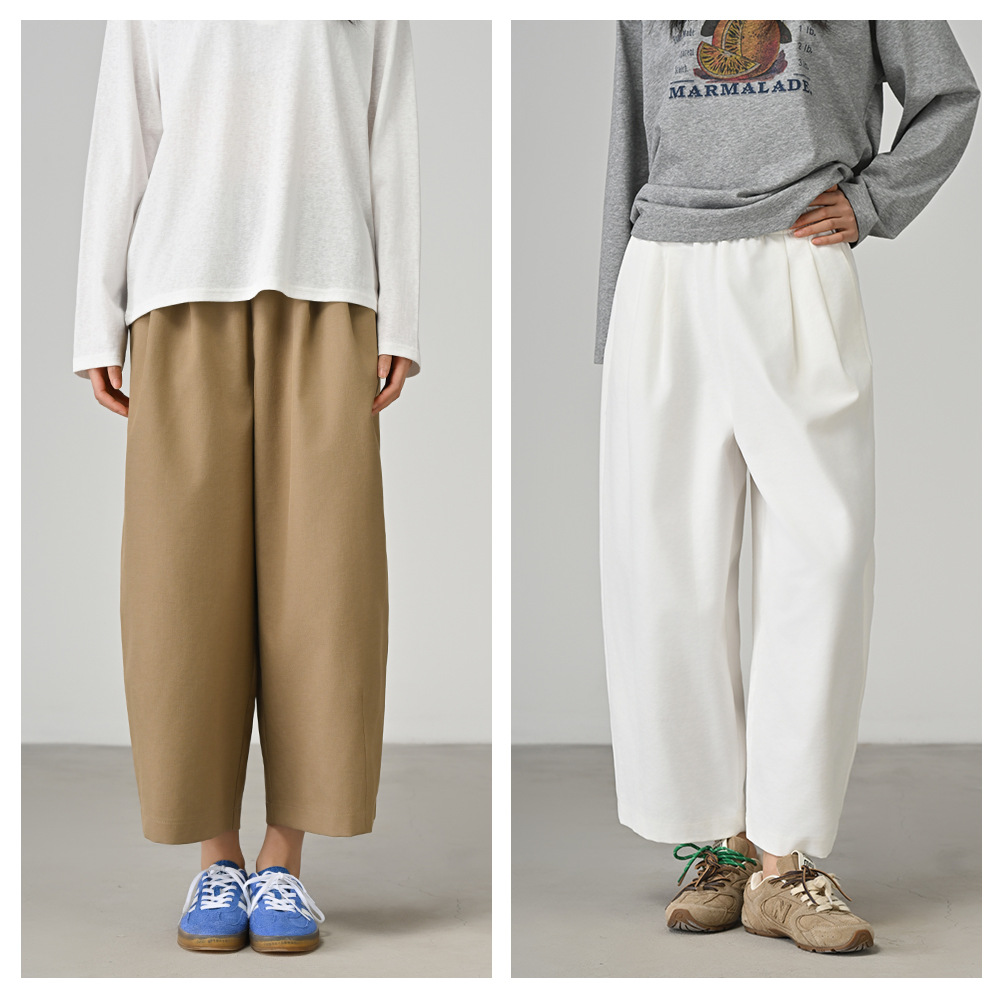 パンツセットアップ リラックスドレープワイドパンツ