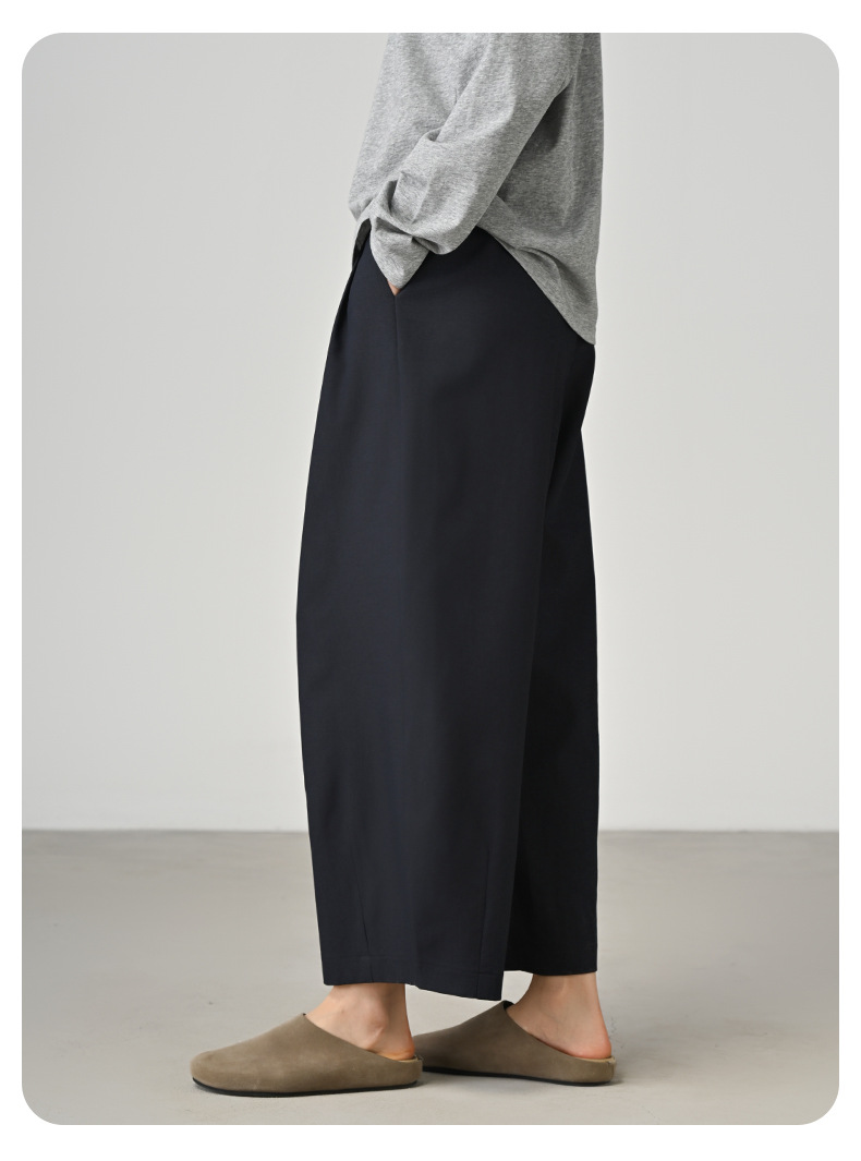 パンツセットアップ リラックスドレープワイドパンツ