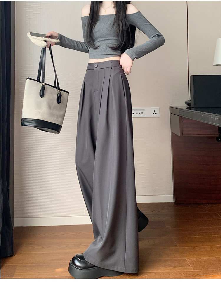 パンツセットアップ 流れるシルエット ワイドパンツ