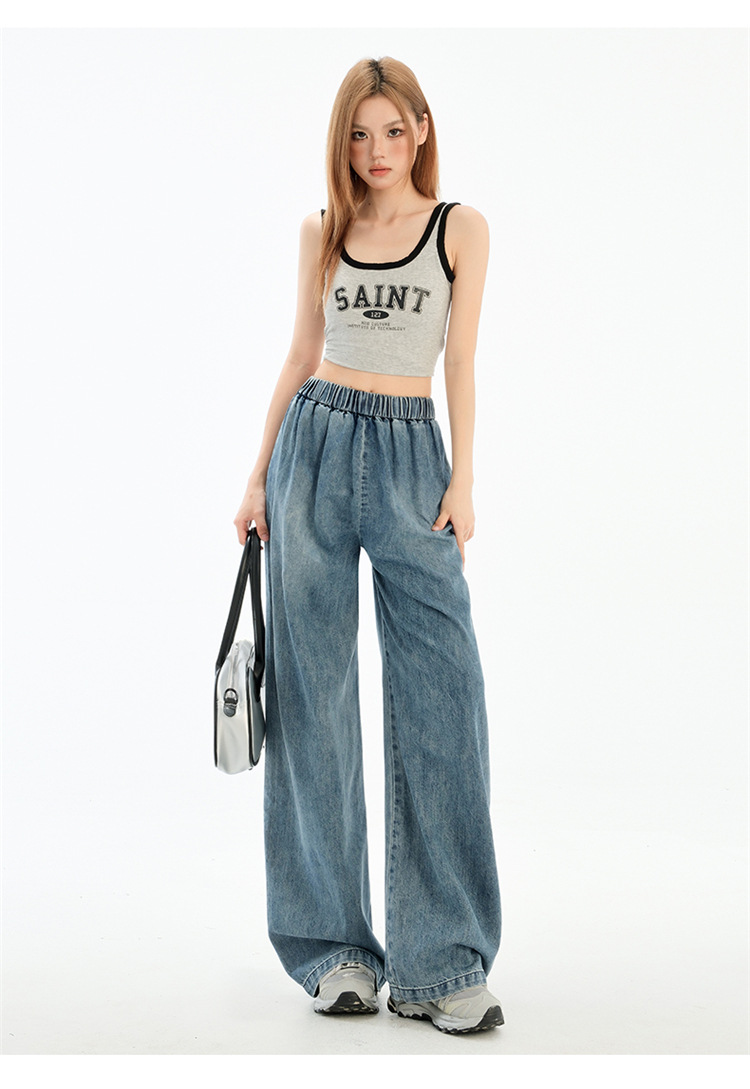パンツセットアップ リラクシー デニムワイドパンツ