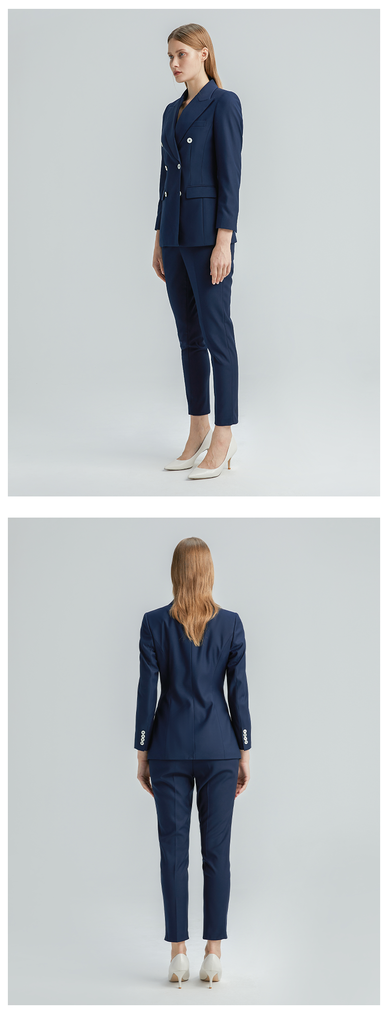パンツセットアップ 洗練ダブルボタンパンツセットアップ
