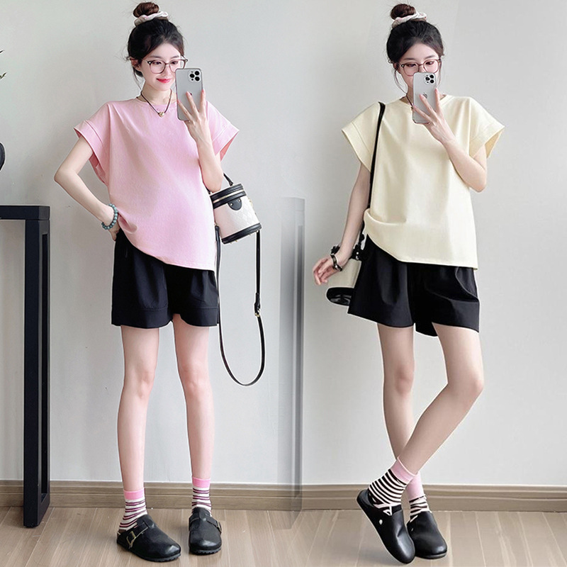 パンツセットアップ シンプル上品ショートセットアップ