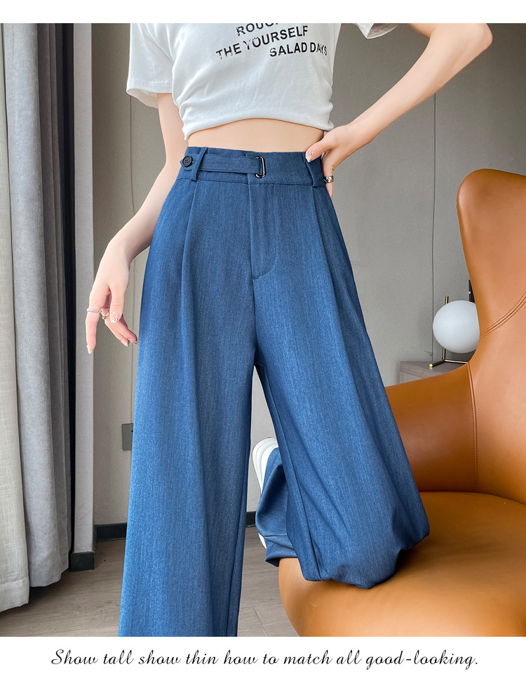 パンツセットアップ 洗練タックフレアワイドパンツ