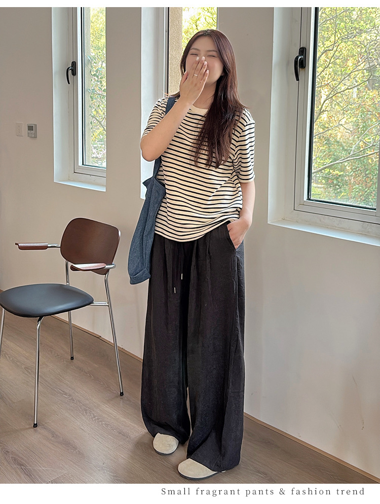 パンツセットアップ リラックスドレープワイドパンツ