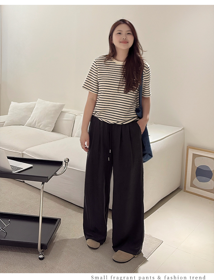 パンツセットアップ リラックスドレープワイドパンツ