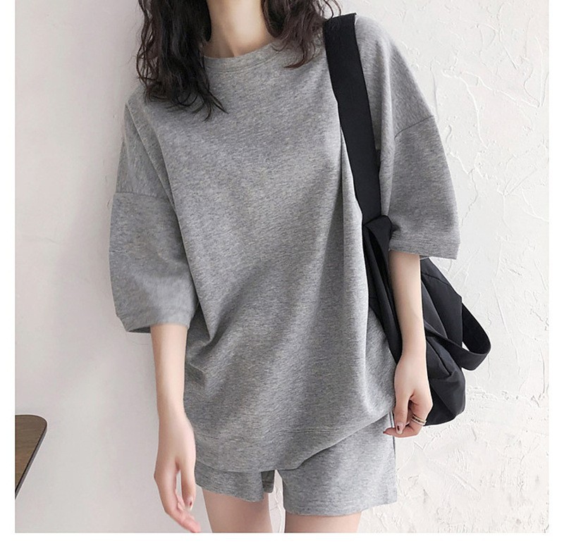 パンツセットアップ ゆったりくつろぎショートセット