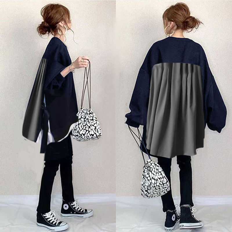 パンツセットアップ バックプリーツ切替ゆるトップスパンツセット