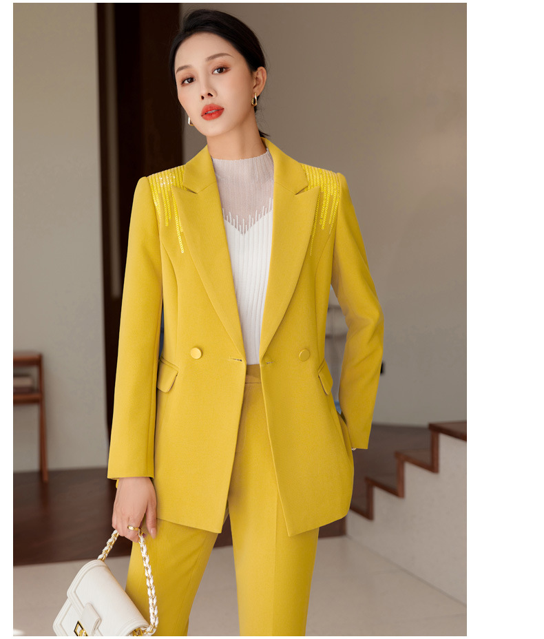 パンツセットアップ 肩飾り輝きパンツセットアップ