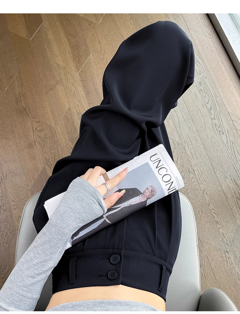 パンツセットアップ ハイウエストタックワイドパンツ