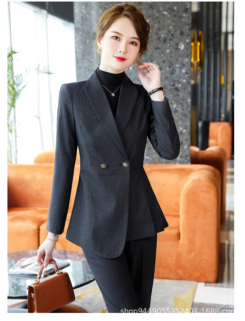 パンツセットアップ ダブルボタンウエストマークジャケットパンツセットアップスーツ