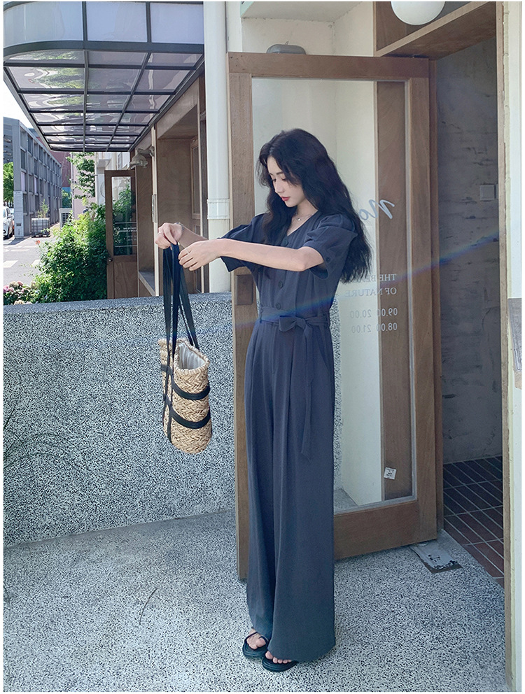 パンツセットアップ 優雅なゆとりワイドパンツセットアップ