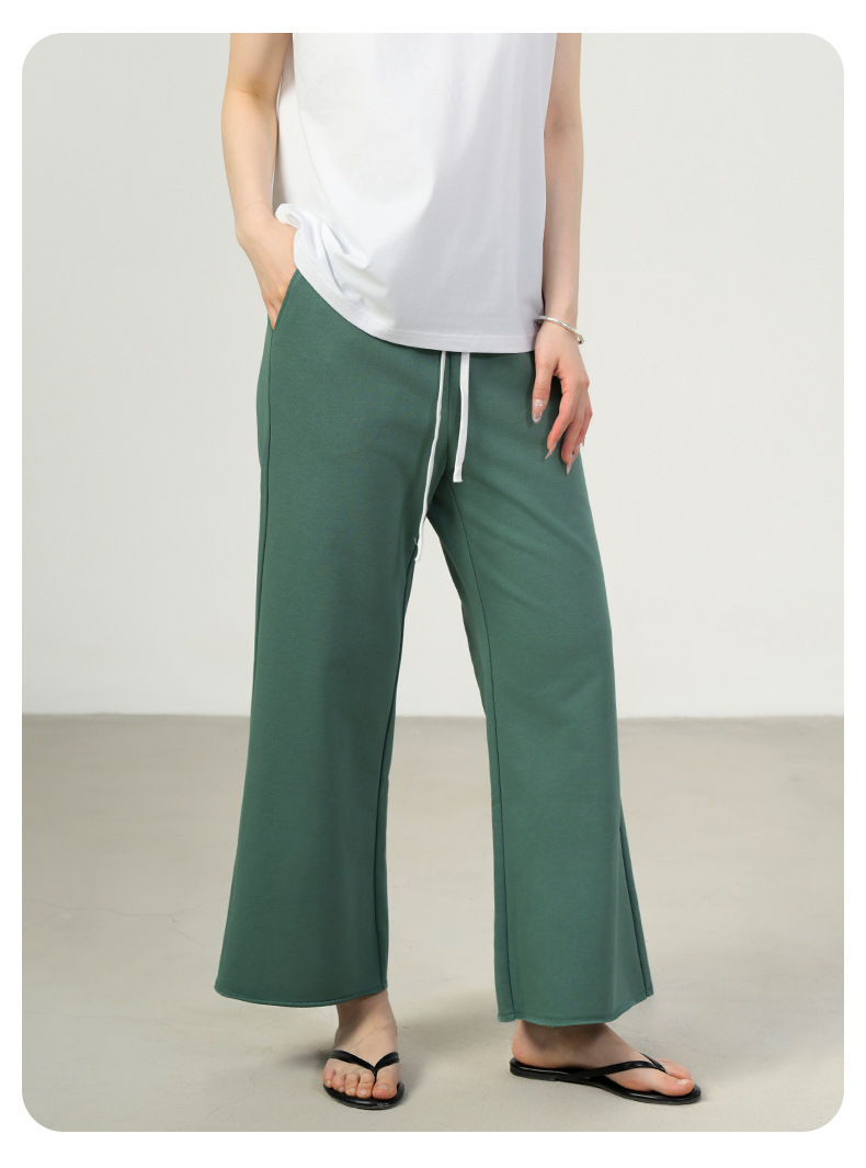 パンツセットアップ ゆったりドロスト風ワイドパンツ