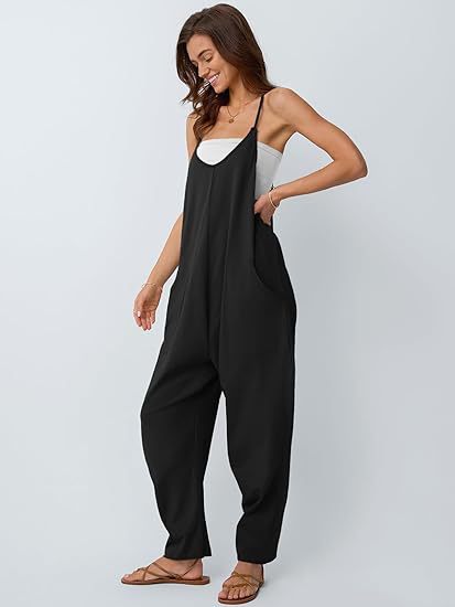 パンツセットアップ リラックスキャミオールインワン