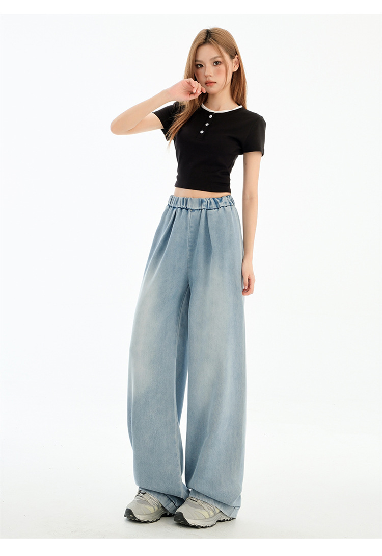 パンツセットアップ リラクシー デニムワイドパンツ