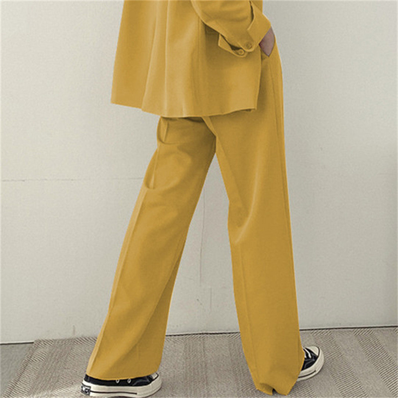 パンツセットアップ 上品フォルムワイドパンツ
