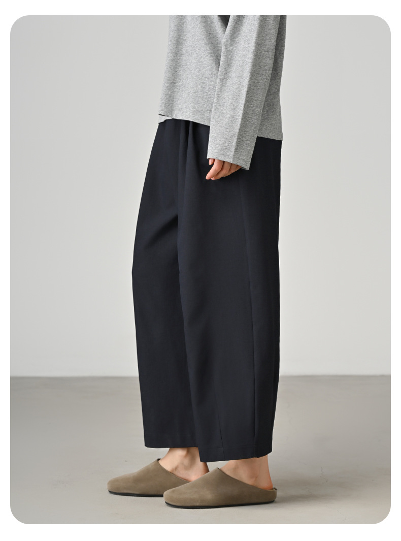 パンツセットアップ リラックスドレープワイドパンツ