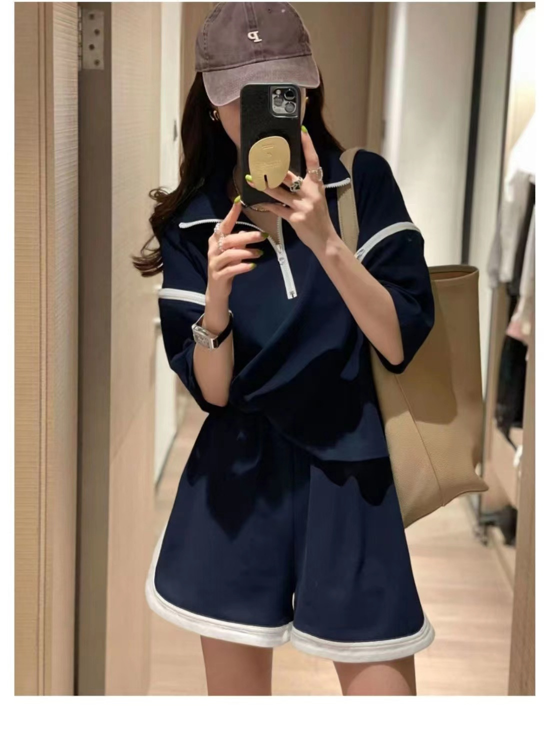 パンツセットアップ ハーフジップ スポーティーセット