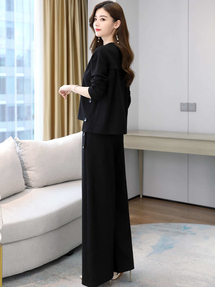 パンツセットアップ レイヤードデザイン ワイドパンツセット