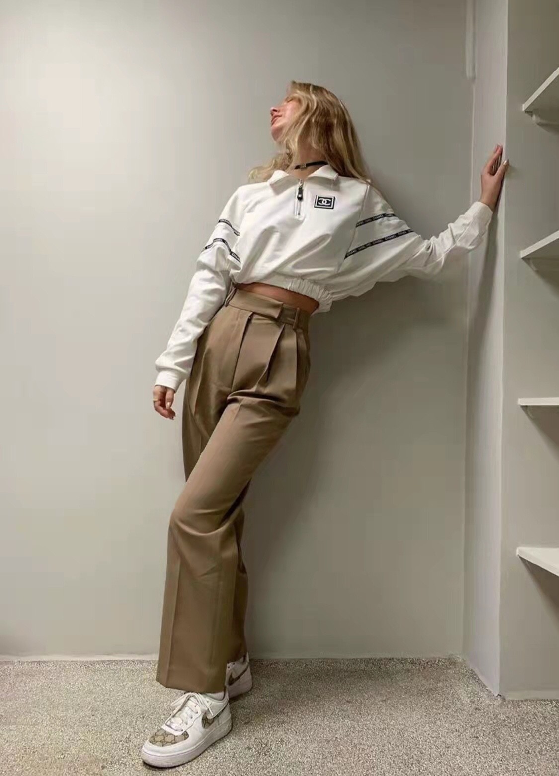 パンツセットアップ こなれ感ゆったりジャケットパンツセット